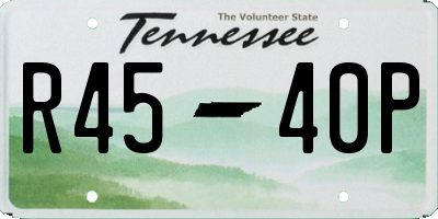 TN license plate R4540P