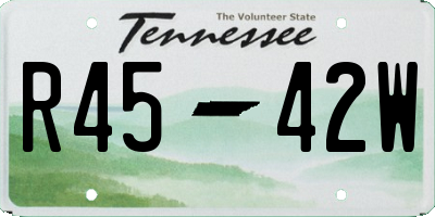 TN license plate R4542W