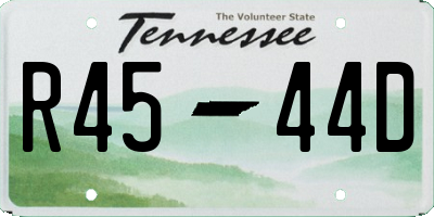 TN license plate R4544D