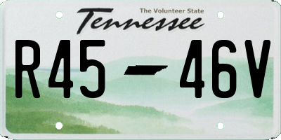 TN license plate R4546V