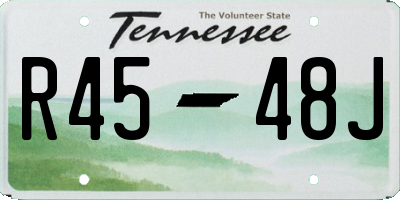 TN license plate R4548J