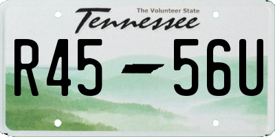 TN license plate R4556U