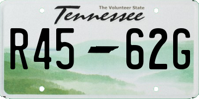 TN license plate R4562G