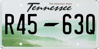 TN license plate R4563Q