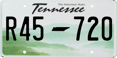 TN license plate R4572O