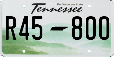 TN license plate R4580O