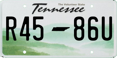 TN license plate R4586U