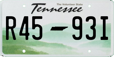 TN license plate R4593I