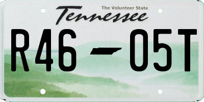 TN license plate R4605T