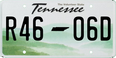 TN license plate R4606D