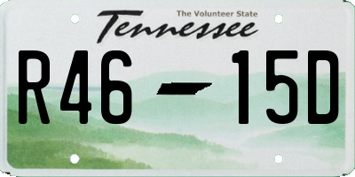 TN license plate R4615D