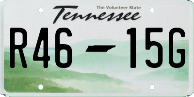 TN license plate R4615G