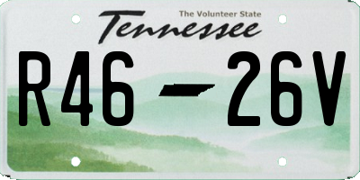 TN license plate R4626V