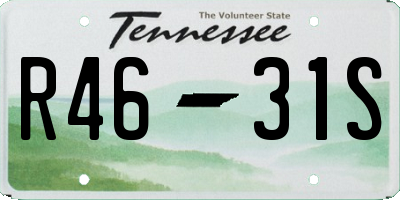 TN license plate R4631S