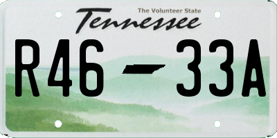 TN license plate R4633A