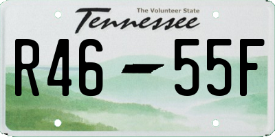 TN license plate R4655F
