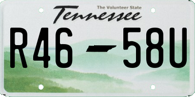 TN license plate R4658U