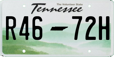 TN license plate R4672H