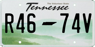 TN license plate R4674V
