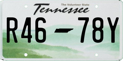 TN license plate R4678Y