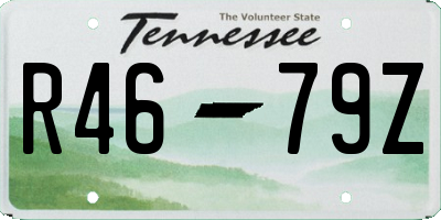 TN license plate R4679Z