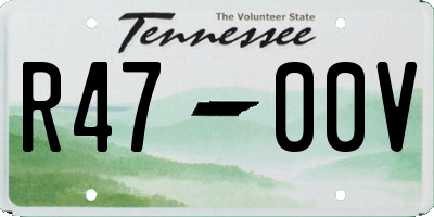 TN license plate R4700V