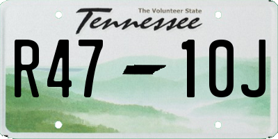 TN license plate R4710J