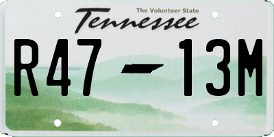 TN license plate R4713M