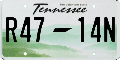 TN license plate R4714N
