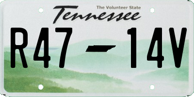 TN license plate R4714V