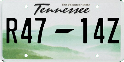 TN license plate R4714Z