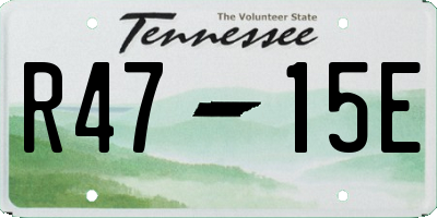 TN license plate R4715E