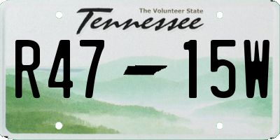 TN license plate R4715W