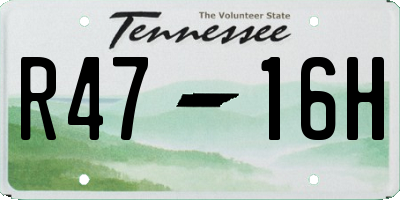 TN license plate R4716H