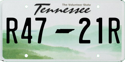 TN license plate R4721R