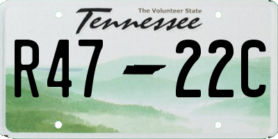 TN license plate R4722C
