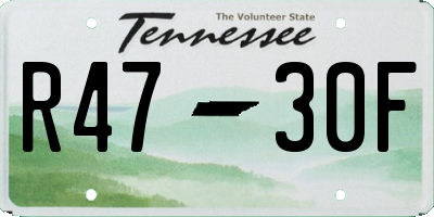 TN license plate R4730F