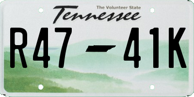 TN license plate R4741K