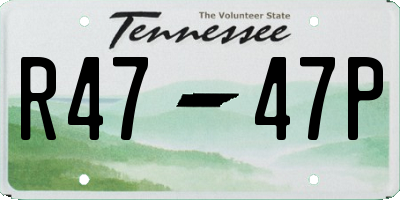 TN license plate R4747P