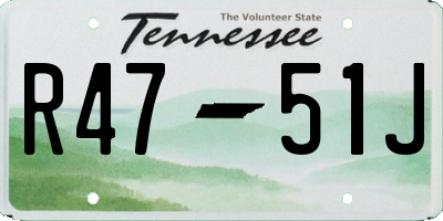 TN license plate R4751J