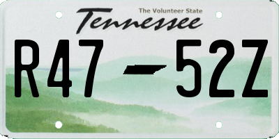 TN license plate R4752Z