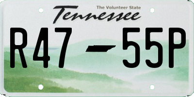 TN license plate R4755P
