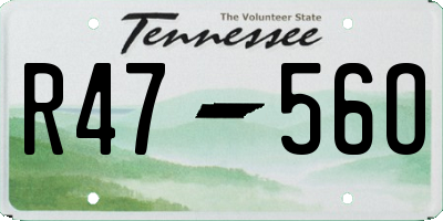 TN license plate R4756O