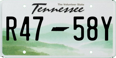 TN license plate R4758Y