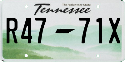 TN license plate R4771X