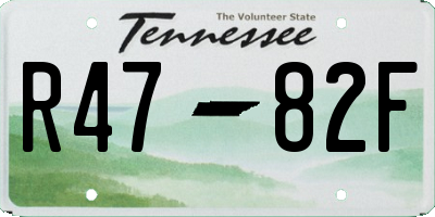 TN license plate R4782F