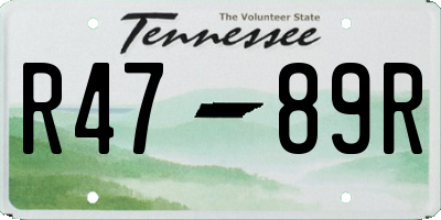 TN license plate R4789R