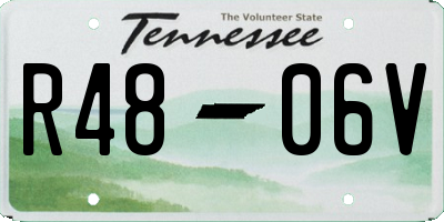 TN license plate R4806V