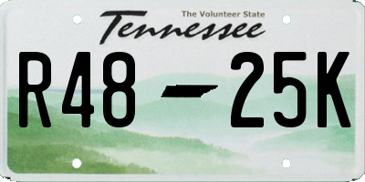 TN license plate R4825K