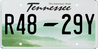 TN license plate R4829Y